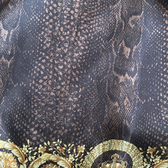 Versace Brown and Gold Silk Shirt - Picture 5 of 13